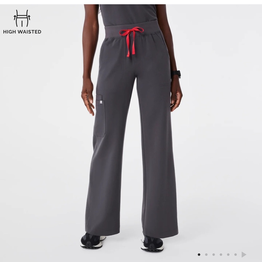 High Waisted Isabel Wide Leg Scrub Pants X-SMALL